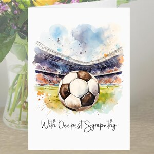 Football, carte de sympathie, chagrin, deuil, football