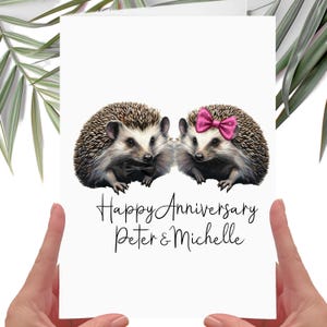 Carte d'anniversaire personnalisée Hérisson