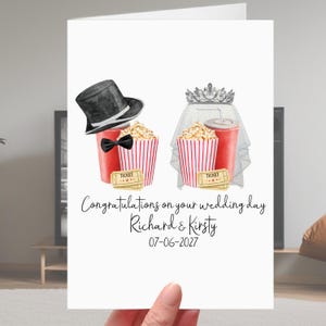Kinofilm Hochzeitskarte Personalisierte Film Popcorn