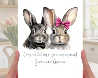 Rabbit Engagement Card Personalised