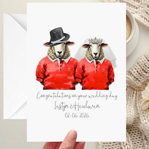 Walisische Hochzeitskarte - Personalisierte Walsische Hochzeitskarte
