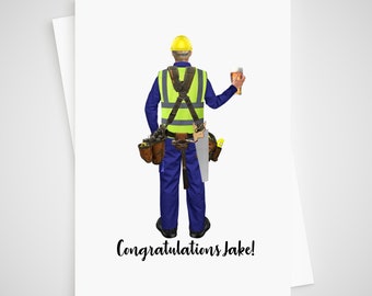 Carpenter Card New Job Personalised Passed Exams Congratulations Chippy