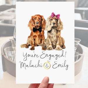 Cocker Spaniel Verlobungskarte - personalisiert