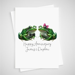 Carte d'anniversaire grenouille personnalisée