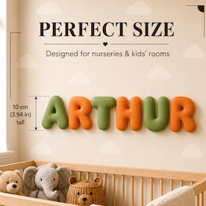 Personalized Bubble Name Letters, 3D Printed Kids Room Decor, Mix Match Colors 4in