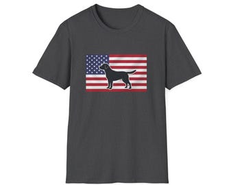 American Flag Labrador T-Shirt | Patriotic Dog Tee