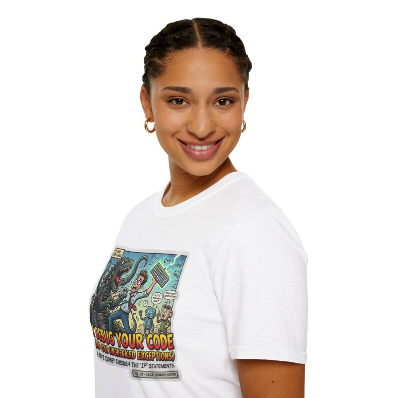Debug Your Code T-Shirt | Programmer Cartoon Monster Bug Coding Tee image 13