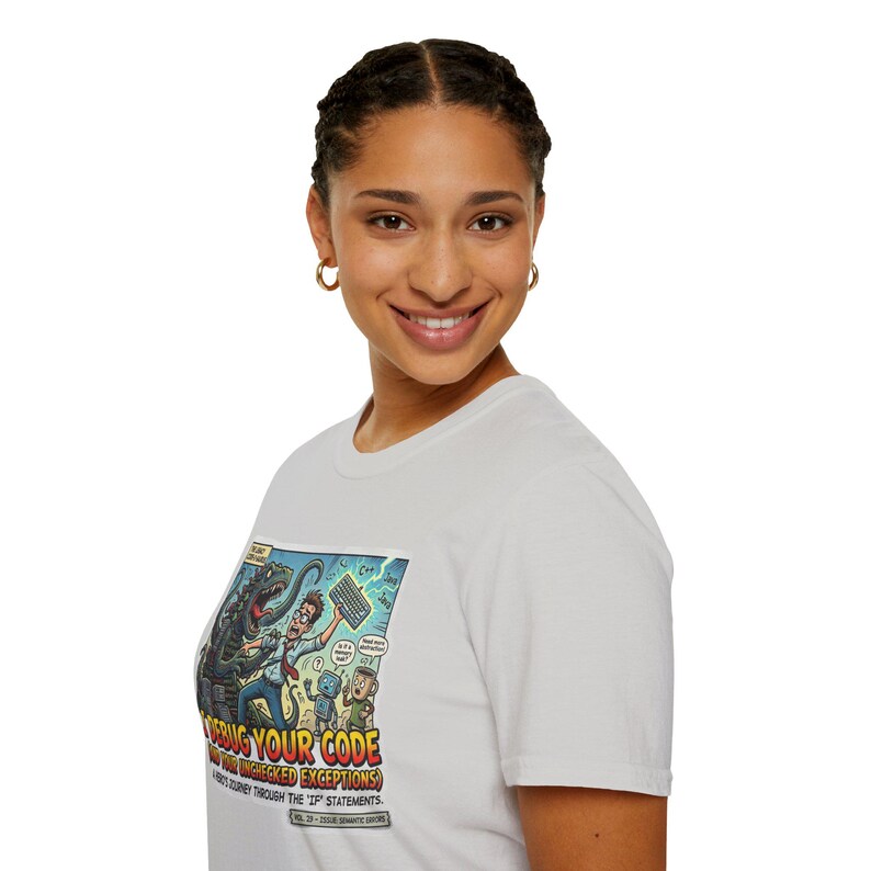 Debug Your Code T-Shirt | Programmer Cartoon Monster Bug Coding Tee image 14