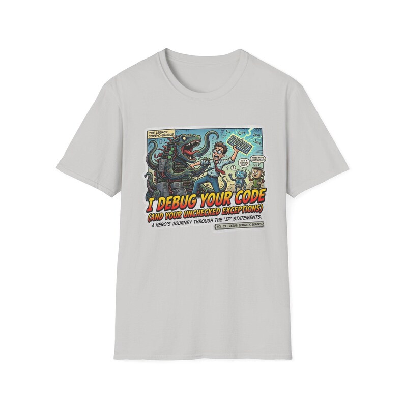 Debug Your Code T-Shirt | Programmer Cartoon Monster Bug Coding Tee image 2