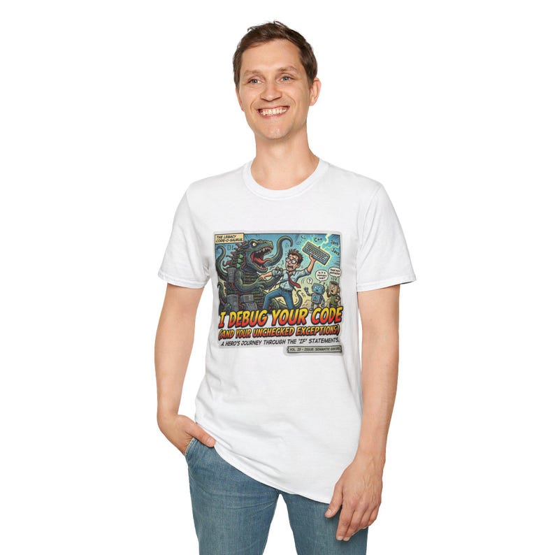 Debug Your Code T-Shirt | Programmer Cartoon Monster Bug Coding Tee image 7