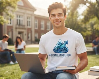 Software Engineering Arrow Logo T-Shirt | Tech Coder Dev Graphic Tee
