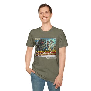 Debug Your Code T-Shirt | Programmer Cartoon Monster Bug Coding Tee image 9