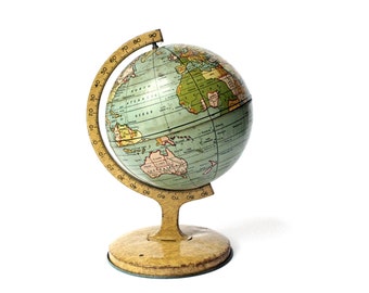 Vintage J. Chein & Co. Lithograph World Globe