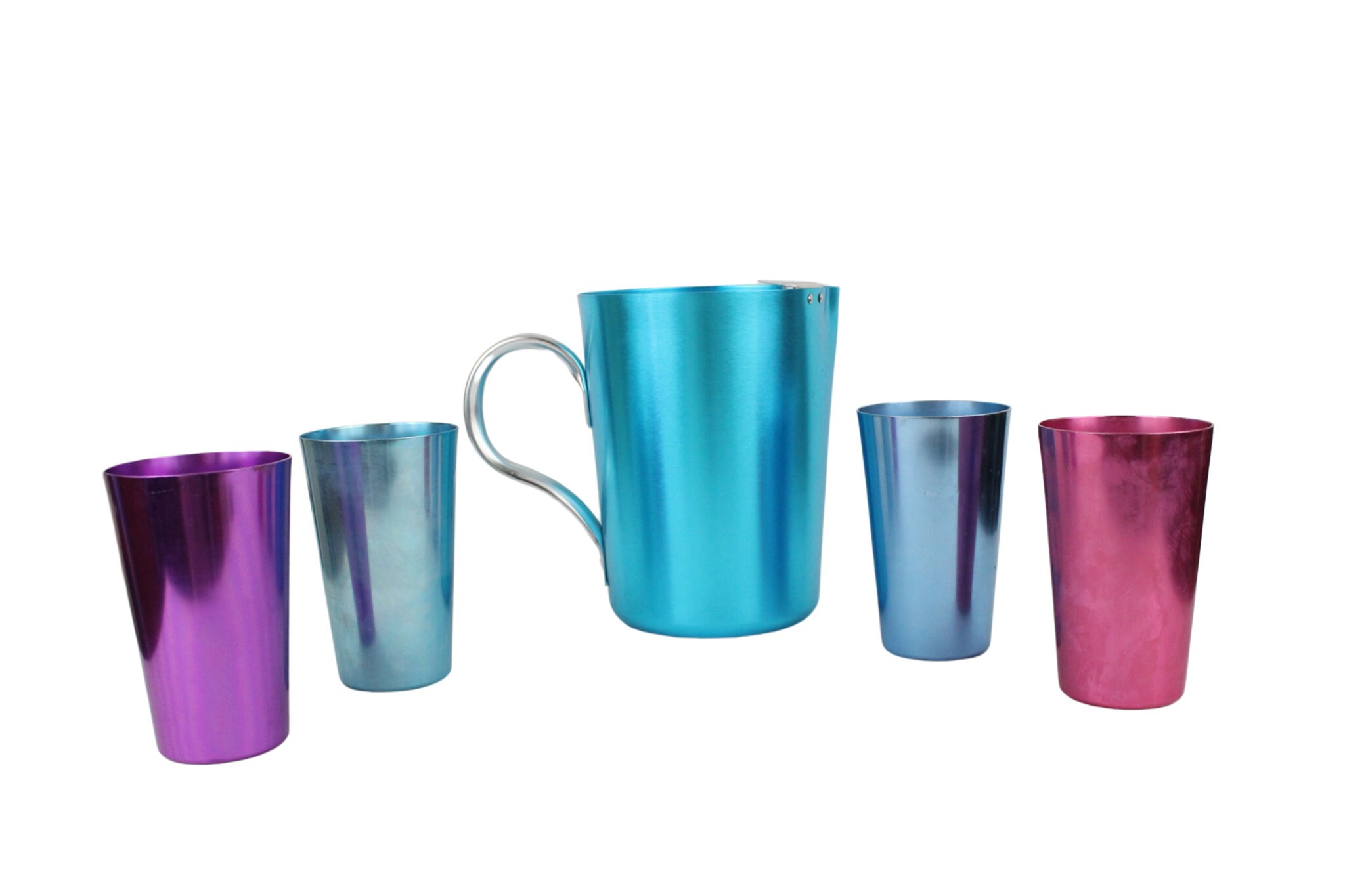 RVANest - Remember these? Set of 8 vintage aluminum tumblers and matching  pitcher. Perfect for your July 4th get-together. We're open all weekend  Saturday 10-5, Sunday 12-4 and Monday 11-5. Stop by
