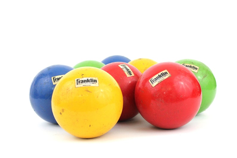 Vintage Large Franklin Bocce Balls Italy image 4