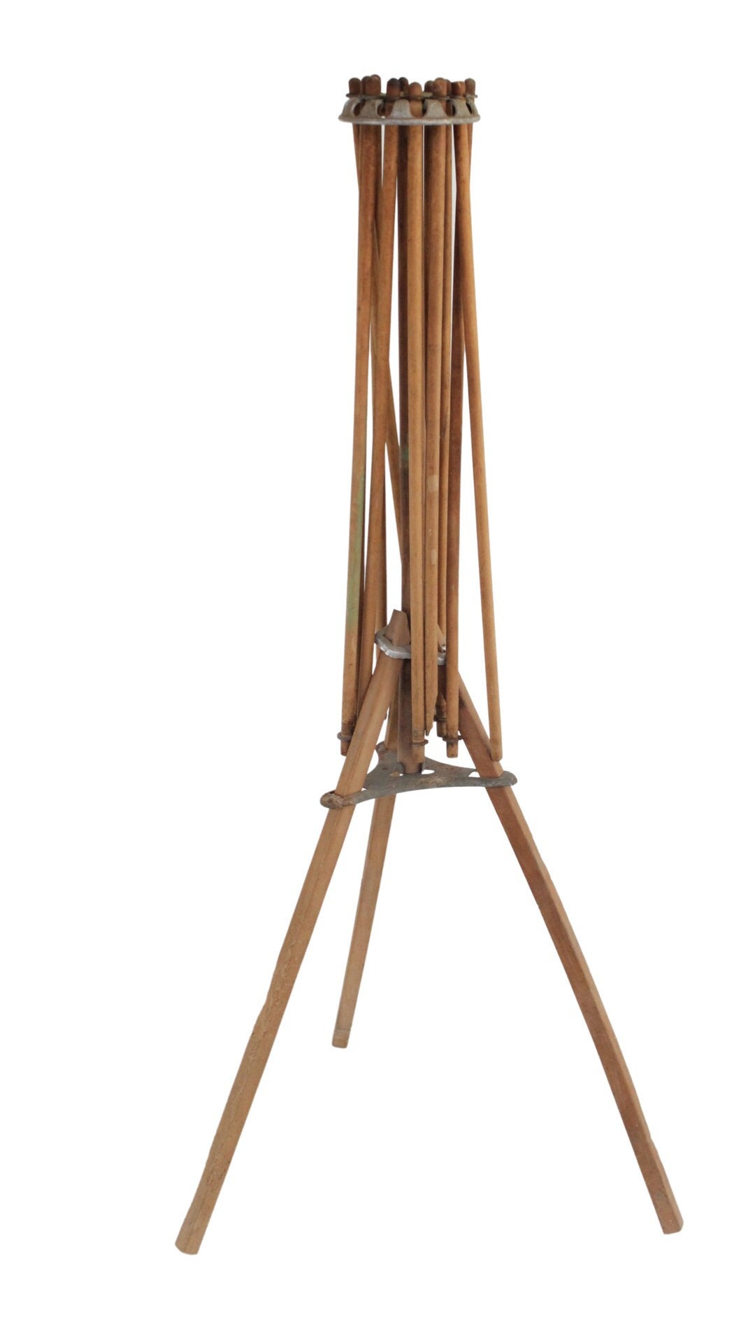 Vintage Wood Clothes Drying Rack Umbrella Style Antique Drying Rack Etsy