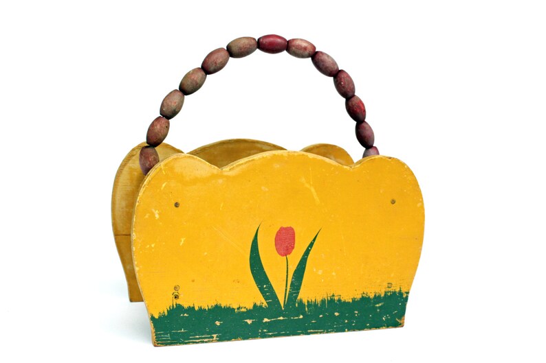 Vintage Wood Childs Box Easter Box Etsy