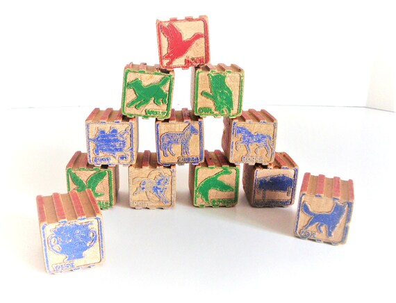 vintage building blocks