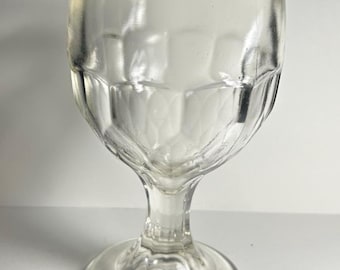 Vintage 1950s Big Top Peanut Butter Clear Glass Goblet – Reusable Mid-Century Kitchen Glassware