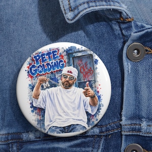Rolig Pete Golding-knapp | Ole Miss Football | Rebels Gameday-nål | Hotty Toddy Tailgate | The Grove | SEC Football | Ole Miss-fangåva