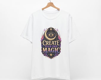 Create Your Own Magic T-Shirt | Mystical Eye Illustration, Stars & Moon