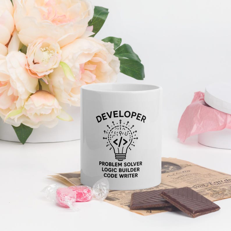 Developer Mug Problem Solver Logic Builder Code Writer Coffee Mug Programmer Gift Software Engineer Mug