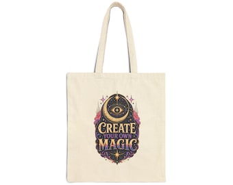 Create Your Own Magic Tote Bag | Mystical Eye Illustration, Canvas