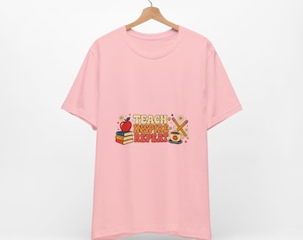 Teacher Shirt, Teach Inspire Repeat T-Shirt, Back to School Teacher Gift