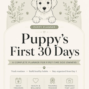 New Puppy Guide | Daily Routine Tracker | Potty & Feeding Log | Printable PDF