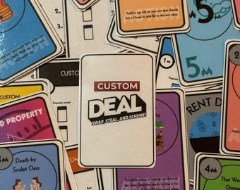 Custom Property Trading Strategy Card Game | Personalized Couple & Family Anniversary