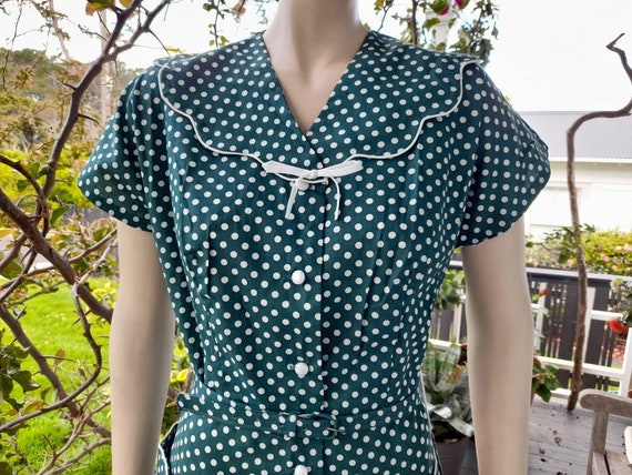 VINTAGE 1950s SEARS Cotton Day Dress - XL
