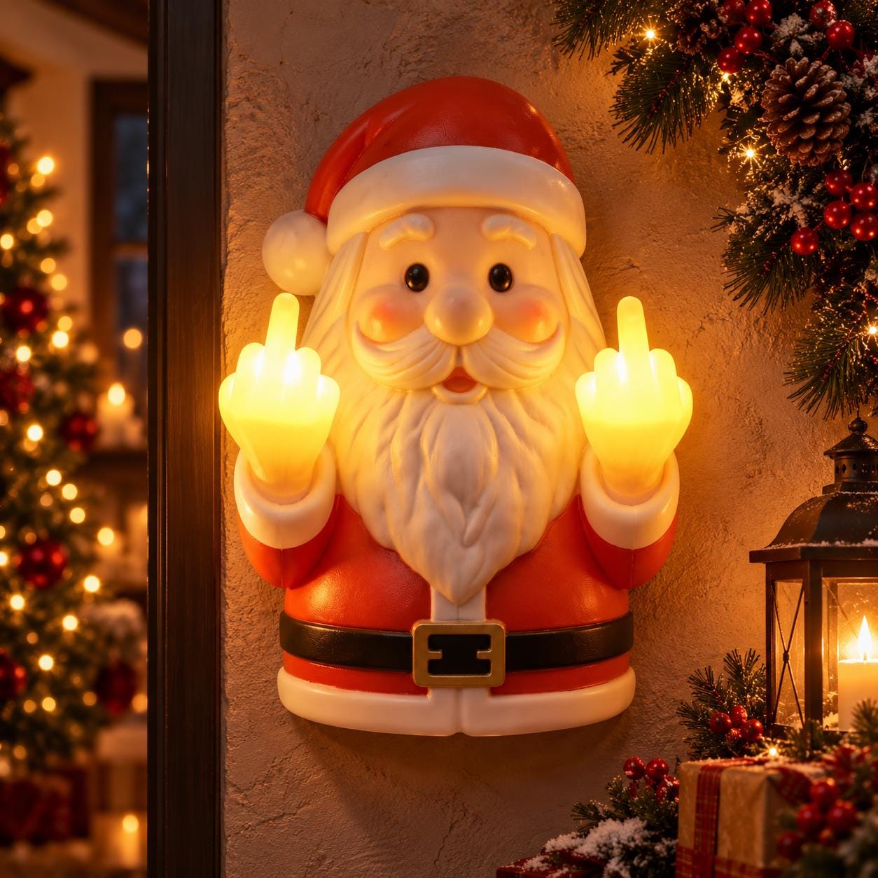 Beleuchteten weihnachtsmann