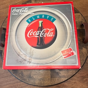 Coca-Cola ビンテージ ガラスプレート Coca Cola Glass Platter - Etsy