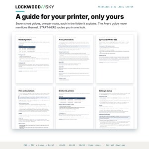 Peptide Vial Label Template | 8 Styles 3 Densities 5 Sizes | 945 Thermal PNG + Editable Avery PDF + 5 Canva Masters | Niimbot Dymo Brother image 17