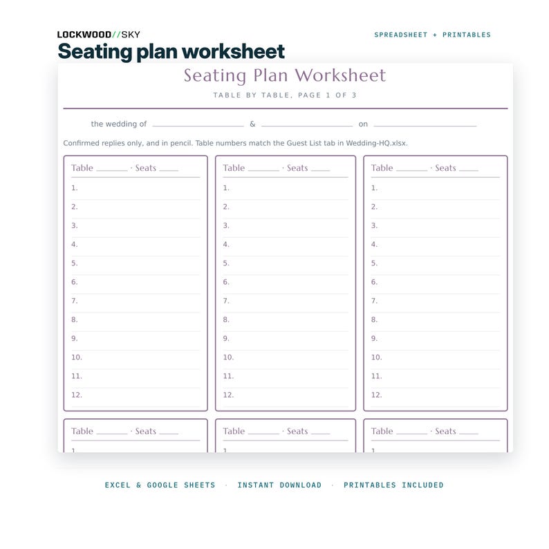Wedding Budget Spreadsheet Excel Google Sheets | Wedding Planning Kit Guest List RSVP Vendor Tracker + Printable Checklist Day Of Timeline image 10