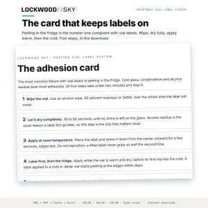 Peptide Vial Label Template | 8 Styles 3 Densities 5 Sizes | 945 Thermal PNG + Editable Avery PDF + 5 Canva Masters | Niimbot Dymo Brother image 16