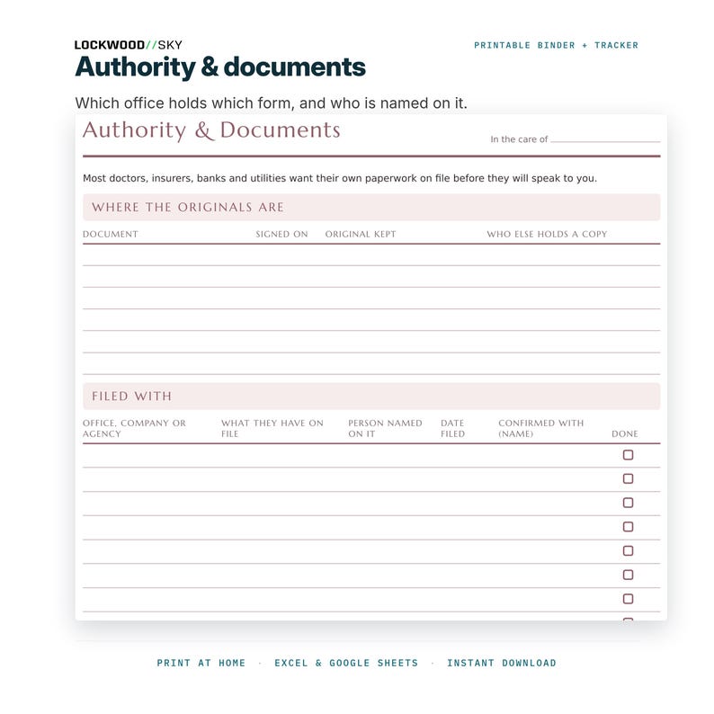 Caregiver Binder + Care Expense Tracker Spreadsheet | Medication Log Emergency Info Elderly Parent Organizer Family Cost Split Excel image 10