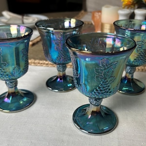 Blue Indiana Glass Carnival Glass - Etsy