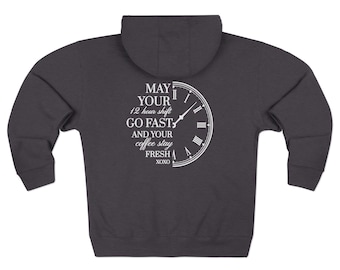 Unisex hoodie met rits