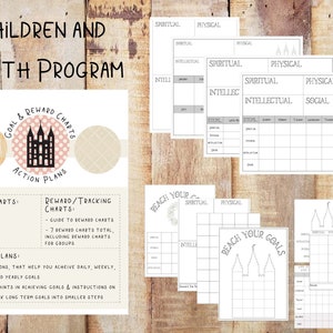 Children and Youth Program- GOAL and REWARD Charts and easy Action Plans- To help your family successfully accomplish goals!- PDF