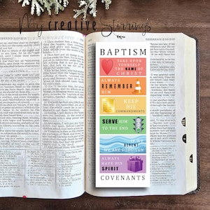 Baptism Bookmark and Talk Digital - Instant Download PDF