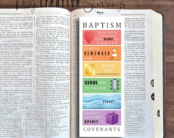 Baptism Bookmark and Talk Digital - Instant Download PDF