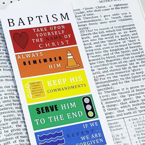 Printable LDS Baptism Bookmark digital Download Lds - Etsy