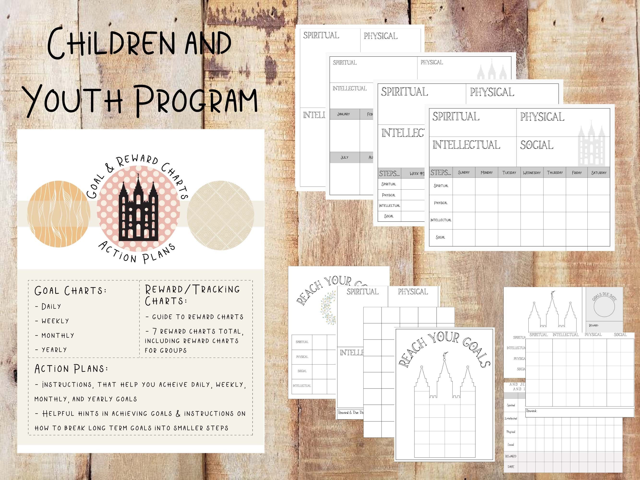 Children and Youth Program GOAL and REWARD Charts and Easy Action Plans