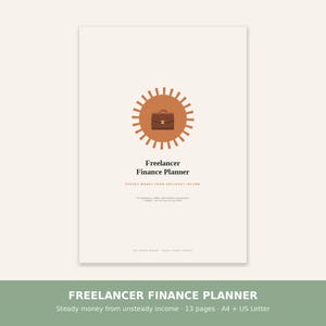 Freelancer Finance Planner Printable, Self Employed Budget Planner, 1099 Income Tracker, Side Hustle Money Organizer PDF, A4 US Letter