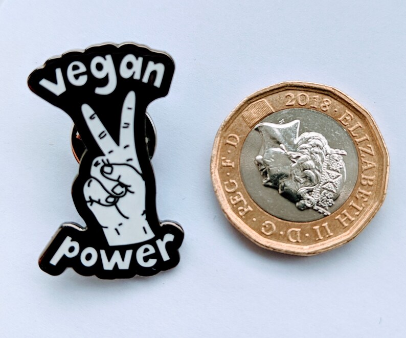 Vegan Power Enamel Pin / Vegan Badges / Vegan Pin / Vegan Paintings