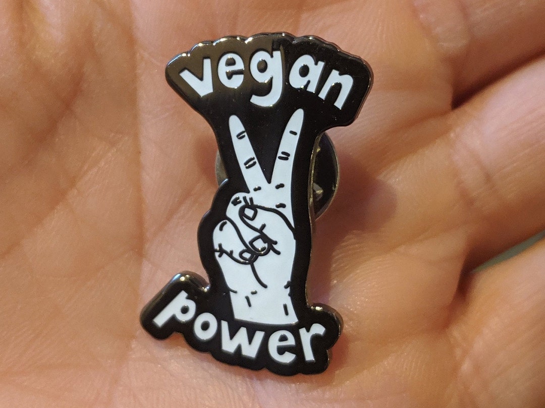 Vegan Power Enamel Pin / Vegan Badges / Vegan Pin / Vegan Paintings
