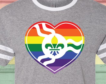 STL Rainbow Heart Tee