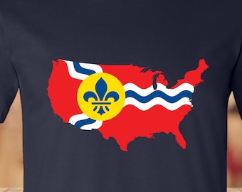 St. Louis, USA - STL Flag Tee