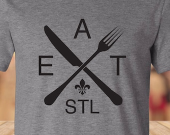 Eat STL Knife Fork Tee